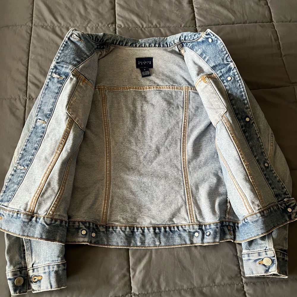 The Limited Light Blue Denim Jacket small vintage y2k 90s - Picture 3 of 4